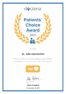 700 positive Bewertungen für Hautärztin Dr. Lämmerhirt auf doctena